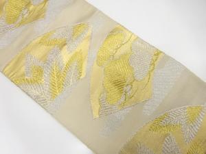 アンティーク　地紙に松模様織り出し袋帯(材料)